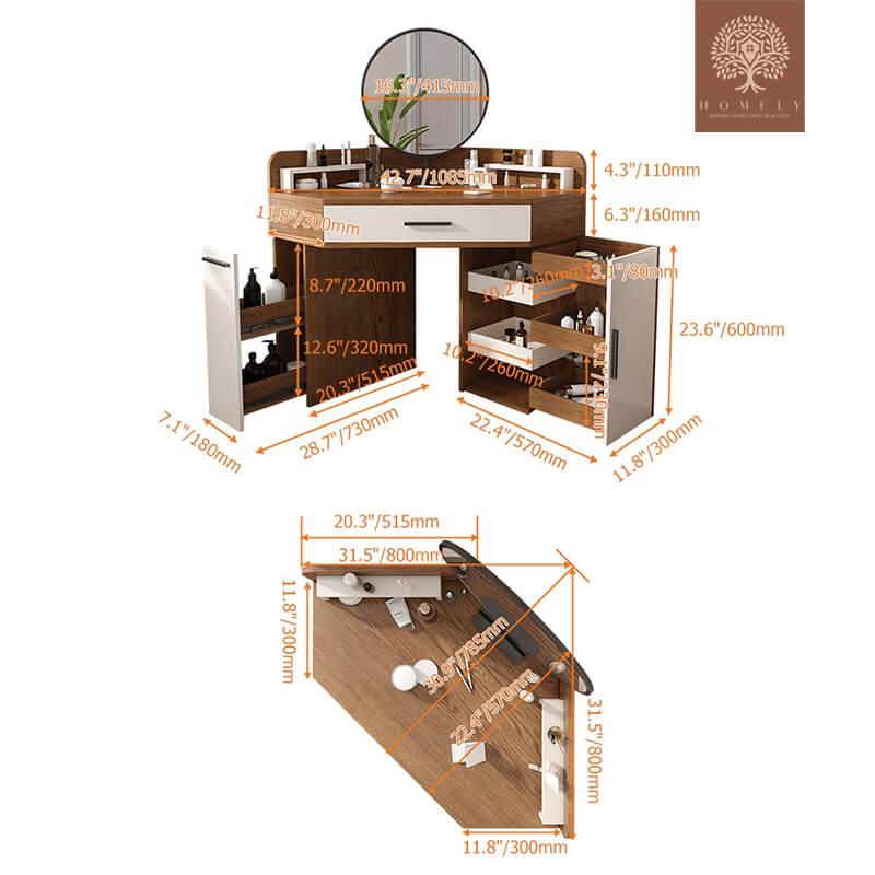DARILL-VANITÉ DE MAQUILLAGE D&