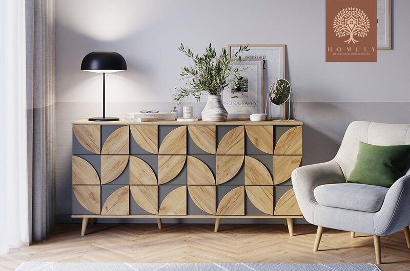 DIVAN I COMMODE MODERNE AU DÉCOR FLORAL - Homely