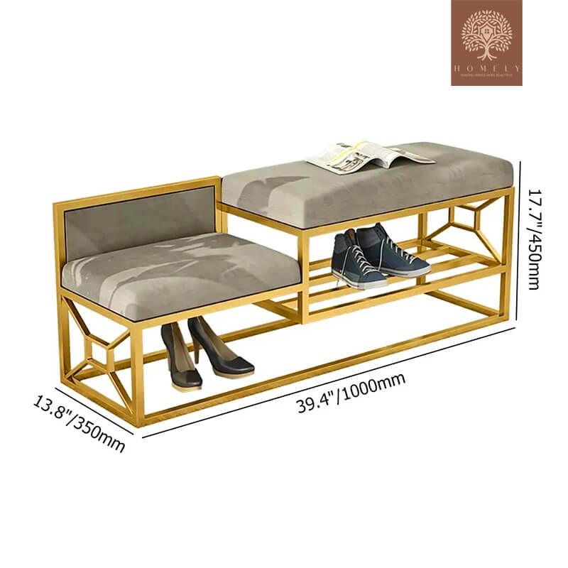 BORMAN-BANC DE RANGEMENT POUR CHAUSSURES GRIS 1000 MM, BANC D&
