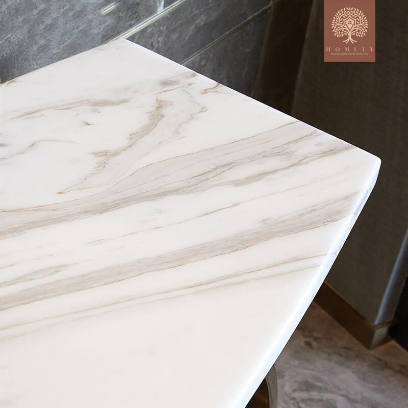 CLIFFROSE-CONSOLE MODERNE AVEC CADRE EN ACIER INOXYDABLE- Homely