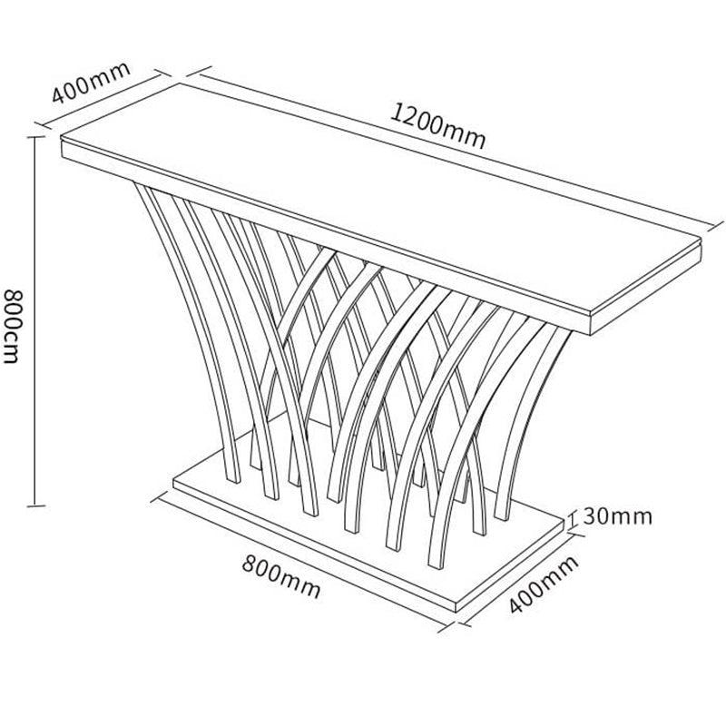 ADAL-CONSOLE MODERNE AVEC CADRE EN ACIER INOXYDABLE- Homely