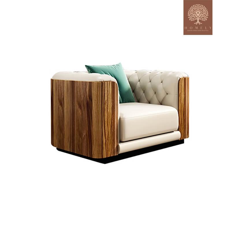 BENITEZ-ENSEMBLE DE 3 CANAPÉS TUFTÉS EN SIMILICUIR BEIGE MODERNE- Homely