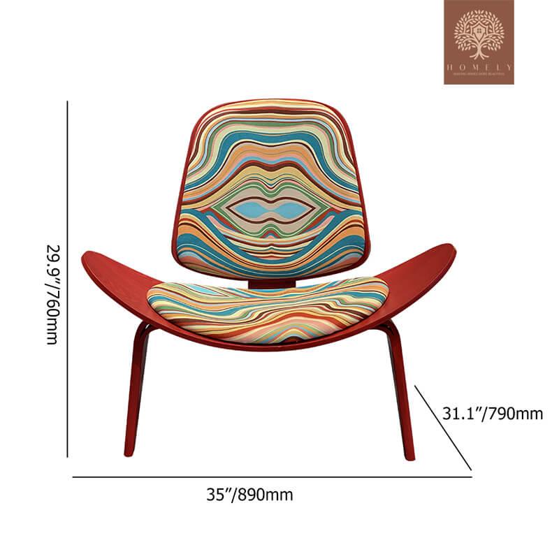 KANNON-CHAISE LONGUE VINTAGE MULTICOLORE EN FRÊNE DE MANDCHOURIE- Homely