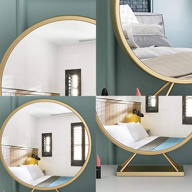 MIROIR DE MAQUILLAGE ROND EN OR - Homely