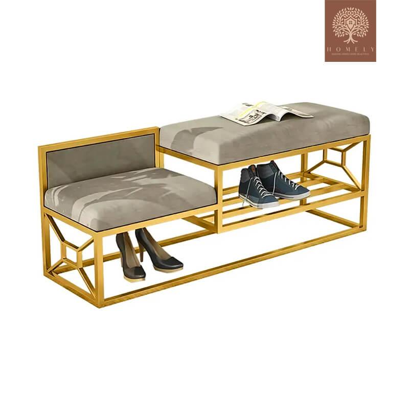 BORMAN-BANC DE RANGEMENT POUR CHAUSSURES GRIS 1000 MM, BANC D&