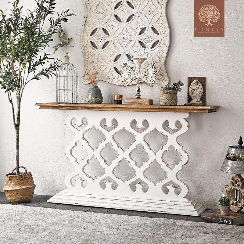 ABBY-TABLE CONSOLE ÉTROITE EN BOIS- Homely