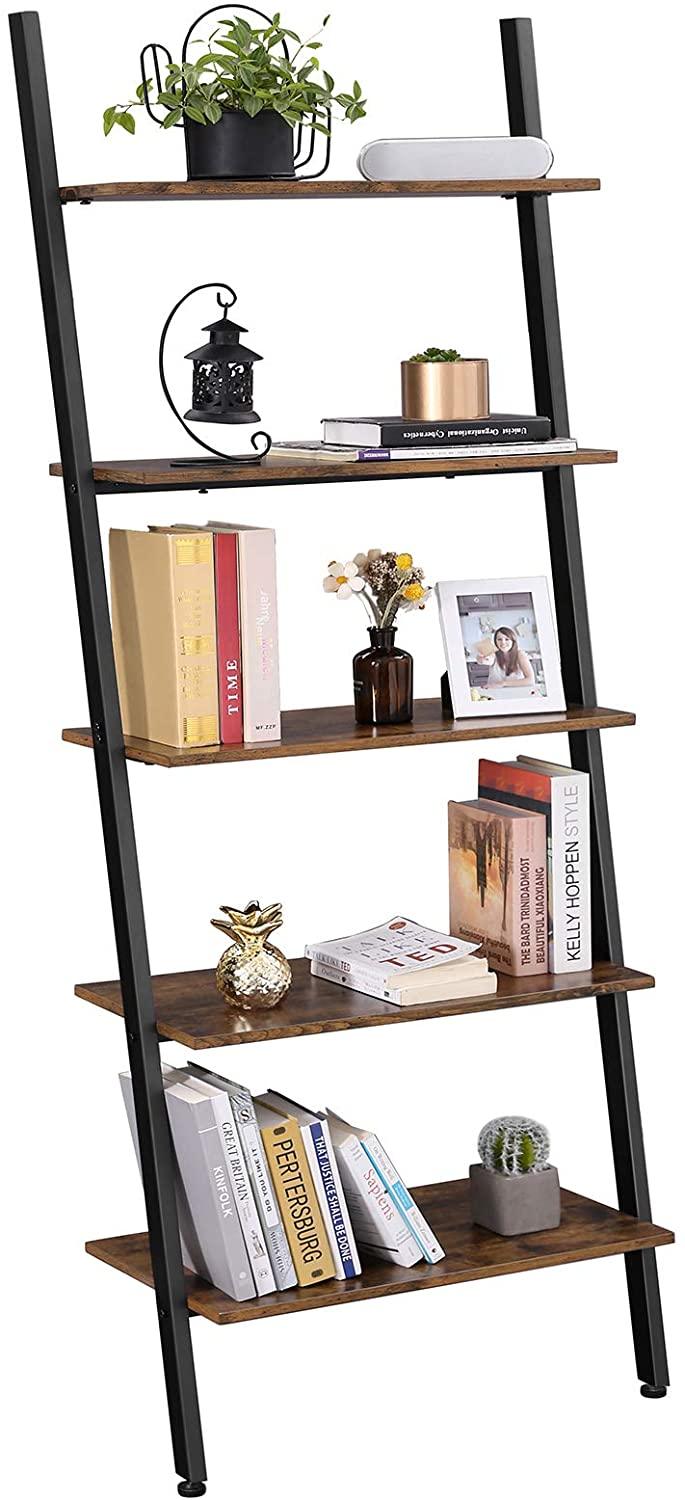 ETAGÈRE ÉCHELLE 5 NIVEAUX DESIGN INDUSTRIEL - Homely