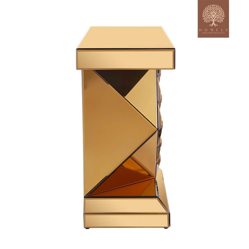 SWEN-TABLE CONSOLE ORIENTALEÀ PLATEAU EN VERRE EXOTIQUE- Homely