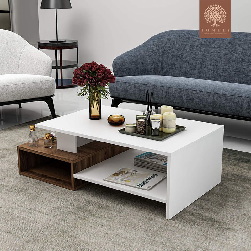 PACK PROMO I MEUBLE TV+TABLE BASSE MODERNE GARTUITE - Homely