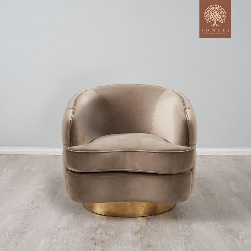 EVERVISTA-ENSEMBLE DE SALON 3 PIÈCES CHESTERFIELD EN VELOURS DE LUXE BEIGE- Homely