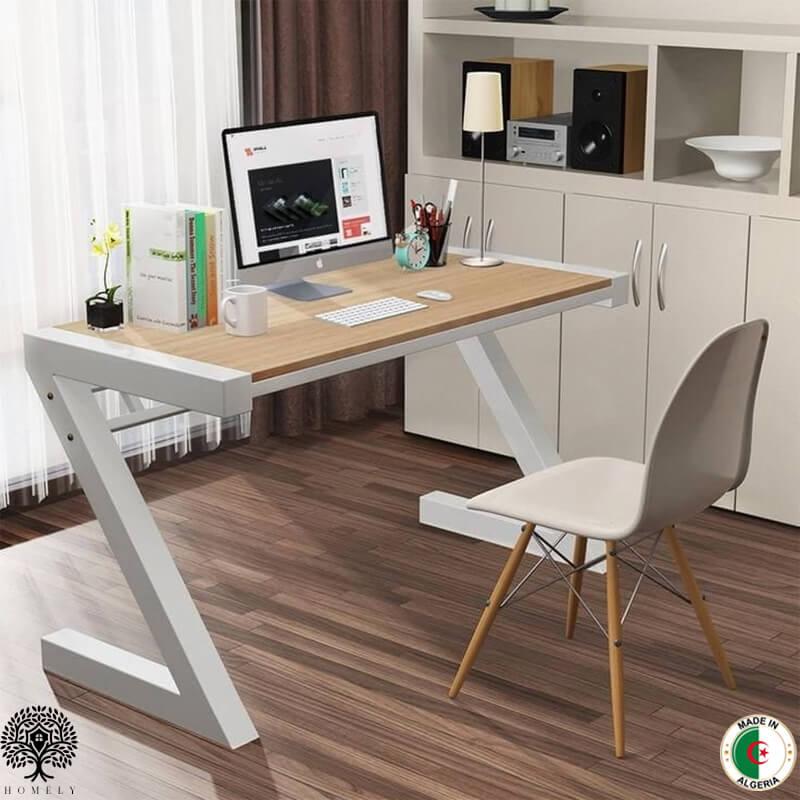 Bureau moderne Stella avec grand plan de travail - Homely