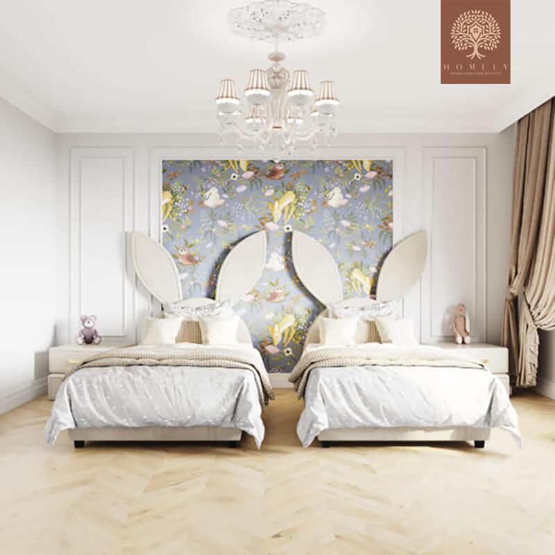 HONEY BUNNY-LIT MODERNE EN VELOURS POUR GARÇON ET FILLE- Homely
