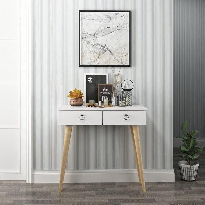 Commode Décorative Moderne Blanc - Homely