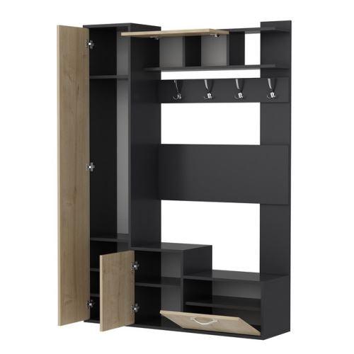 Meuble d’entree Armoire - avec Étagères à Chaussures, Portes, Étagères - Homely