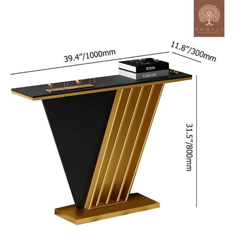 JOPLIN-TABLE CONSOLE RECTANGULAIRE NOIRE- Homely