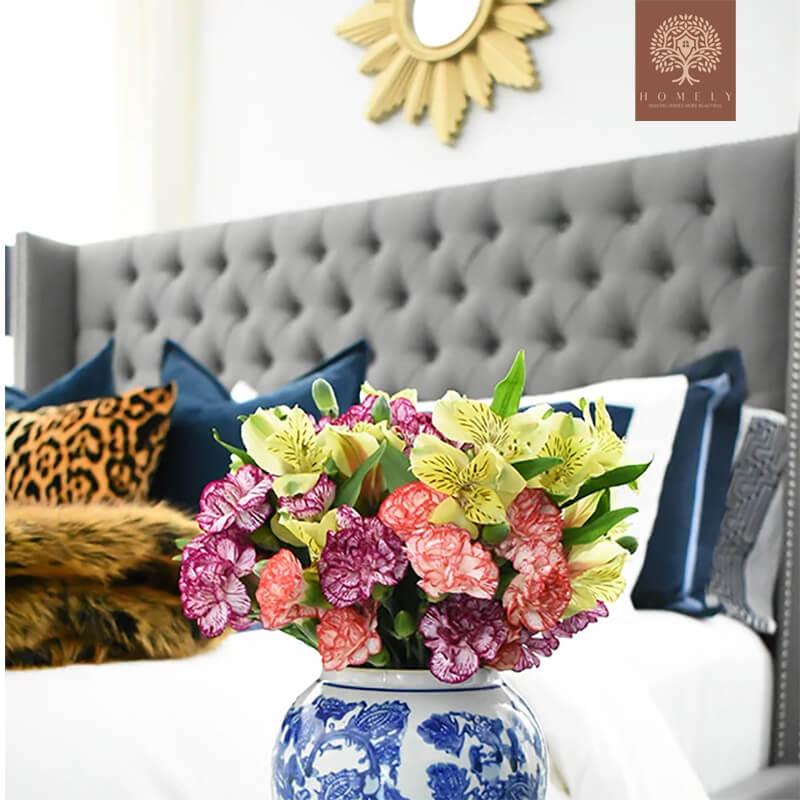 MILO-LIT CAPITONNÉE EN VELOURS- Homely