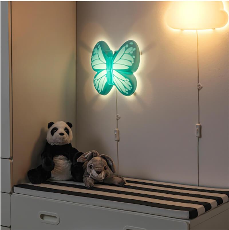 UPPLYST APPLIQUE À LED, PAPILLON BLEU CLAIR - Homely