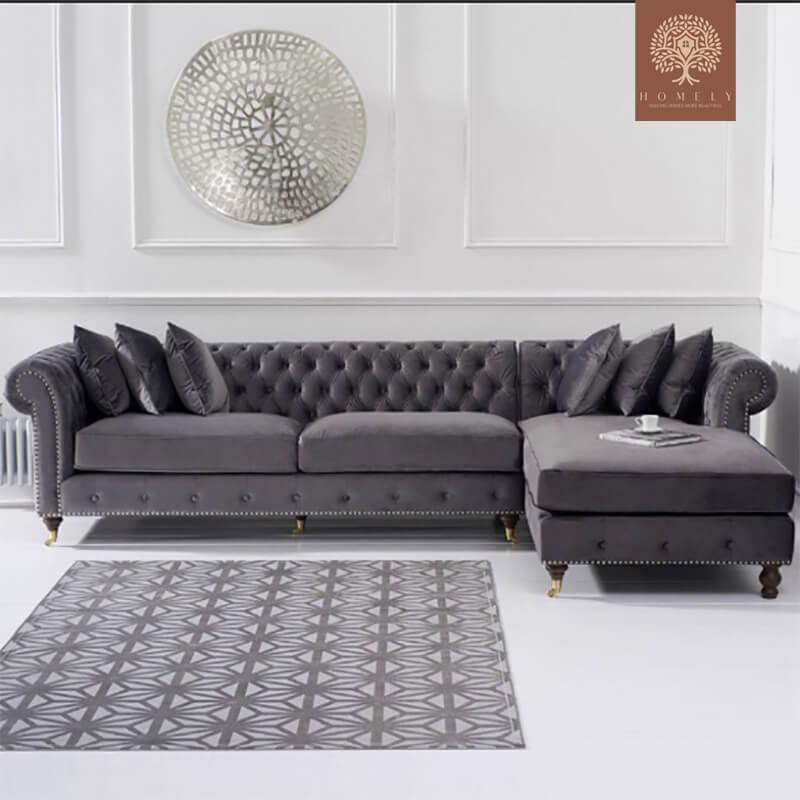 FIONA-CANAPE CHESTERFIELD CHAISE LONGUE DROITE- Homely