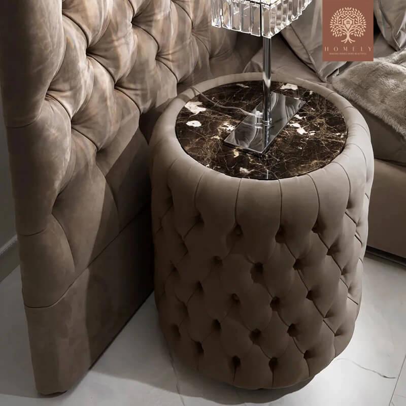 ALESSIO-GRAND LIT CAPITONNÉ DE LUXE AVEC DESIGN ITALIEN - Homely