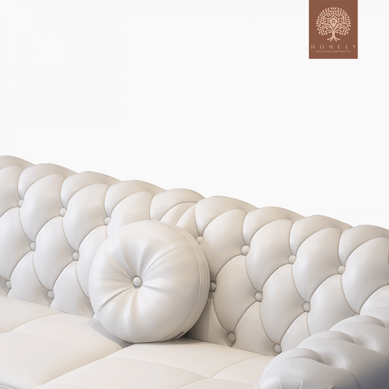 VIRGILIO-ENSEMBLE DE SALON DE LUXE AVEC CHAISE LONGUE DROITE- Homely