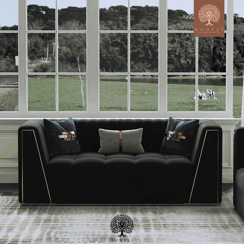 MAXEN ENSEMBLE DE SALON DE LUXE 4 PIÈCES EN VELOURS - Homely