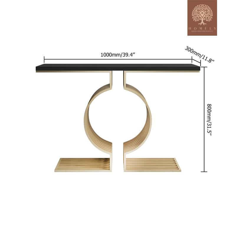 JENIFFER-CONSOLE MODERNE BASE GÉOMÉTRIQUE EN MÉTAL- Homely