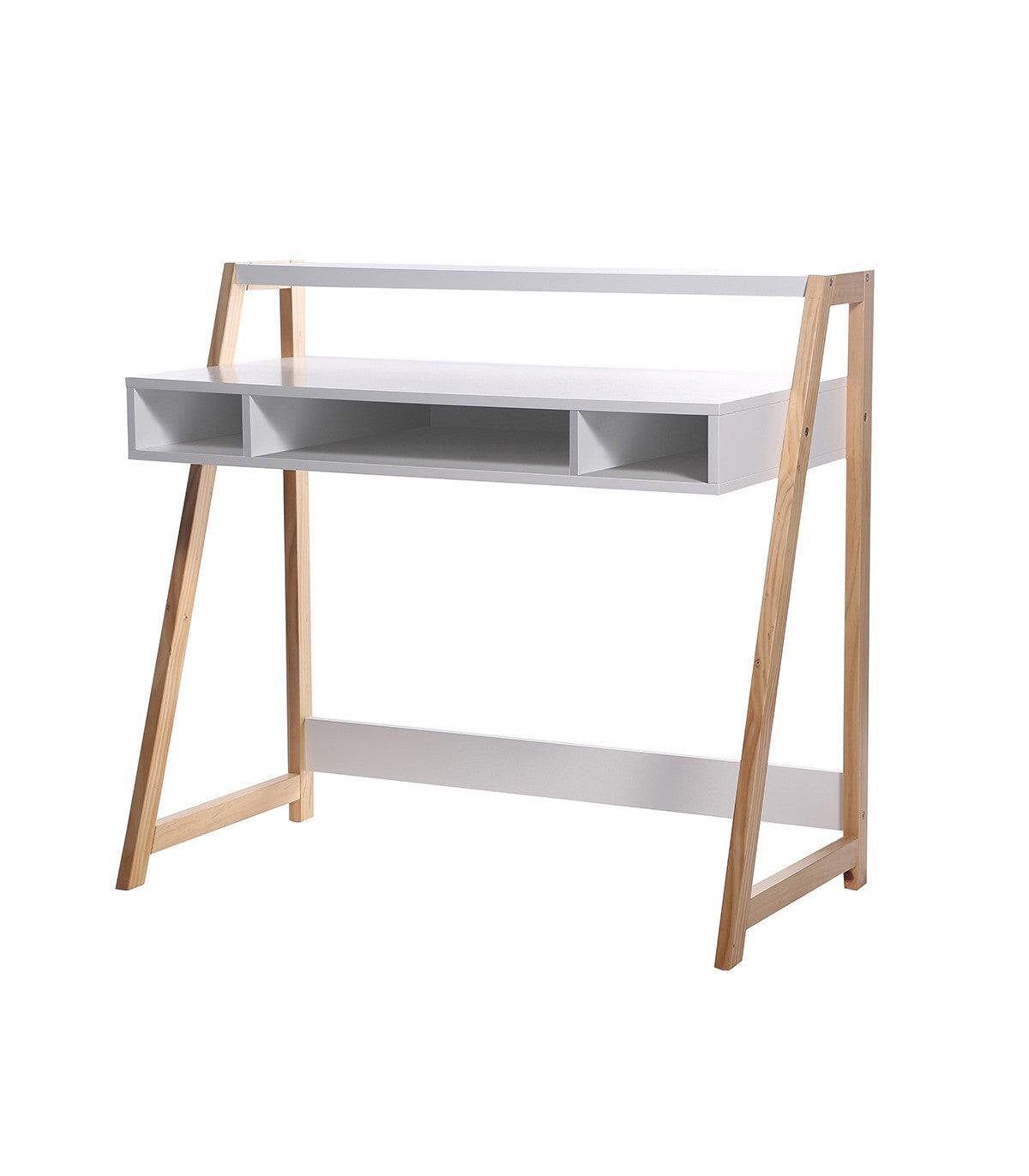 Bureau avec espace de rangement-HELGA - Homely