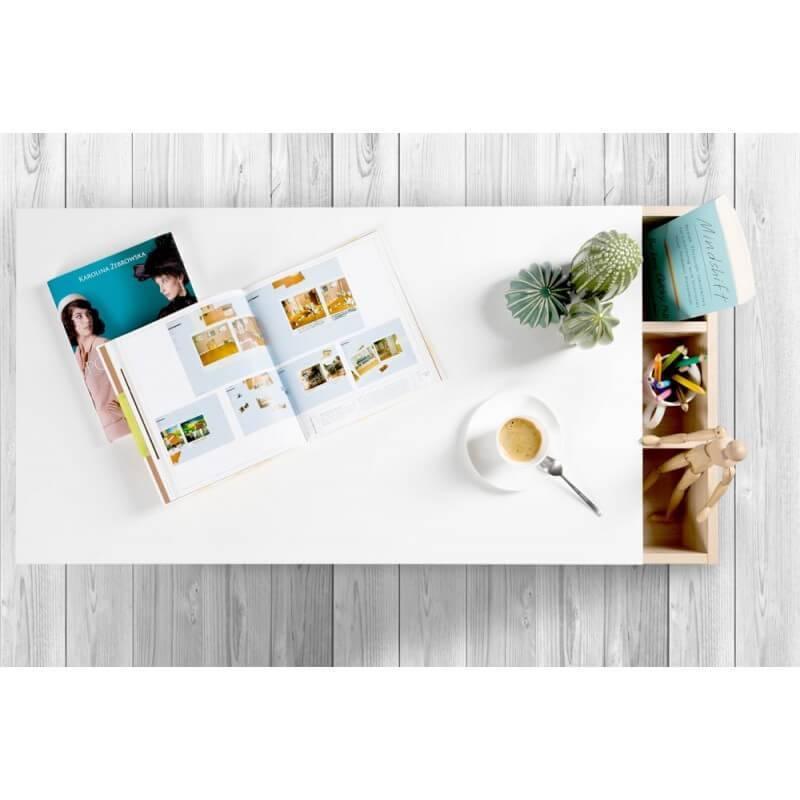 Bureau enfant scandinave Helga avec nombreux rangements - Homely