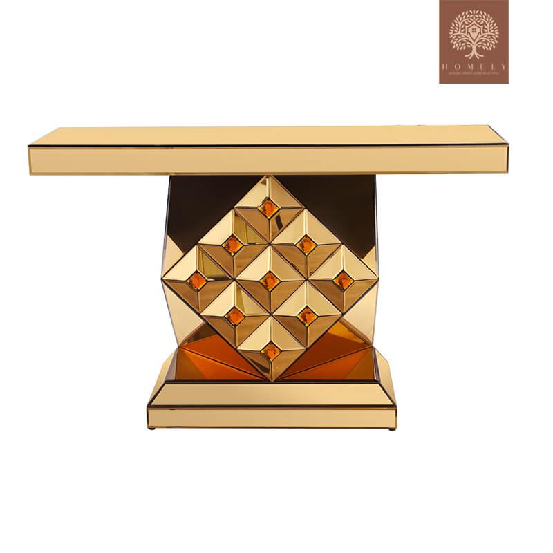 SWEN-TABLE CONSOLE ORIENTALEÀ PLATEAU EN VERRE EXOTIQUE- Homely