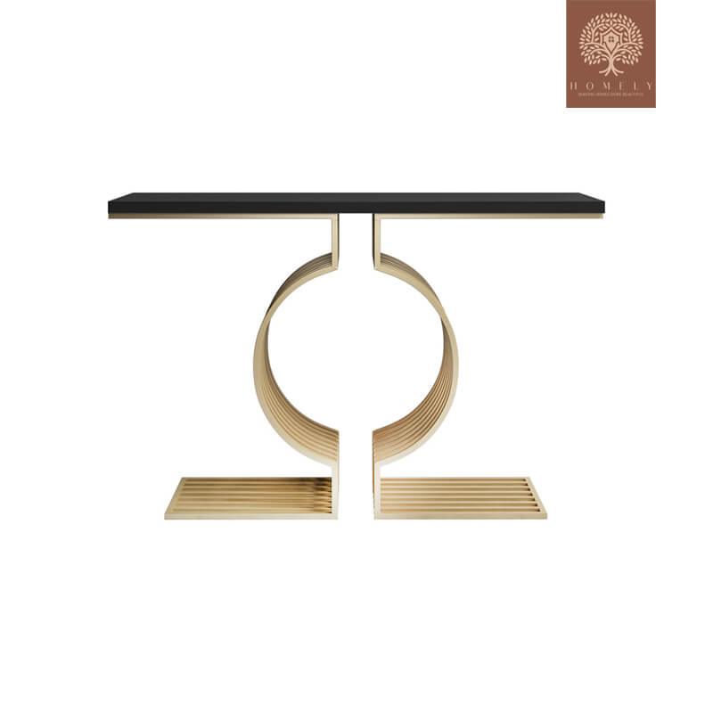 JENIFFER-CONSOLE MODERNE BASE GÉOMÉTRIQUE EN MÉTAL- Homely