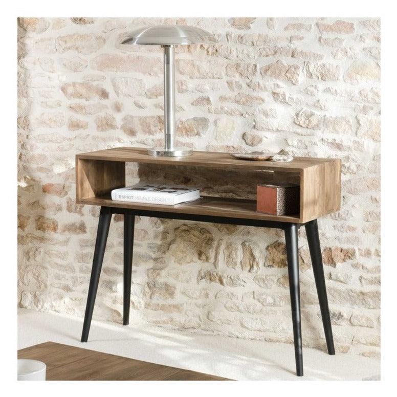 Console bois en pieds métal-ULGA - Homely