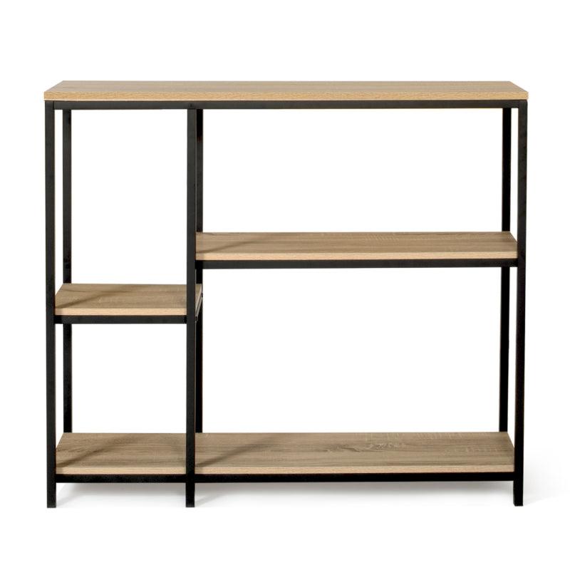 ETAGÈRE BIBLIOTHÈQUE ULGA DESIGN INDUSTRIEL AVEC ÉTAGÈRES - Homely