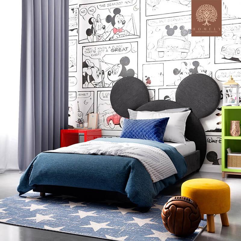 MICKEY MOUSE-LIT MODERNE EN VELOURS POUR GARÇON ET FILLE- Homely