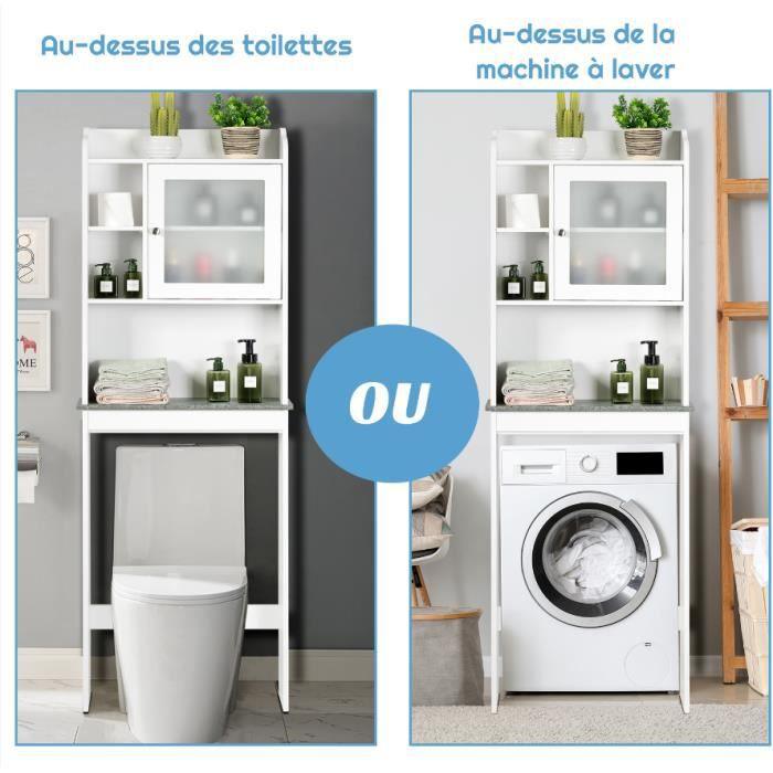 Meuble WC Armoire Salle de Bain au-dessus Toilettes - Homely