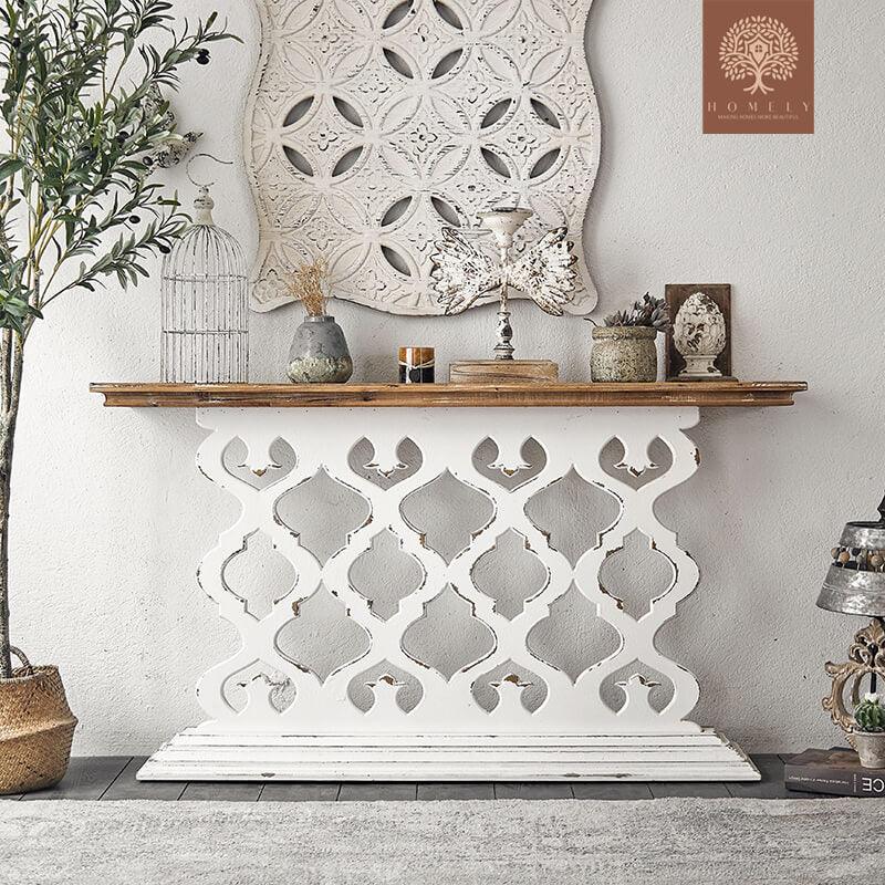 ABBY-TABLE CONSOLE ÉTROITE EN BOIS- Homely