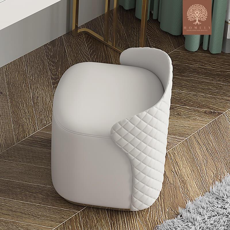 KEPNER-ENSEMBLE DE COIFFEUSE EXTENSIBLE POUR COIFFEUSE BLANCHE ET MIROIR INCLUS- Homely