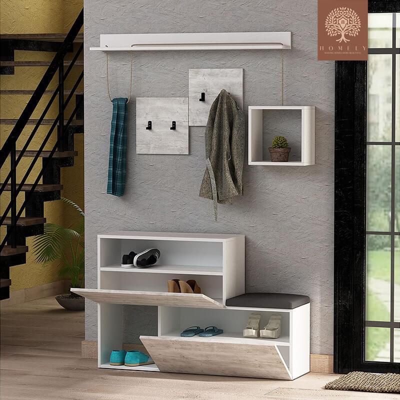 DEMIER -MEUBLE DE RANGEMENT À CHAUSSURES- Homely