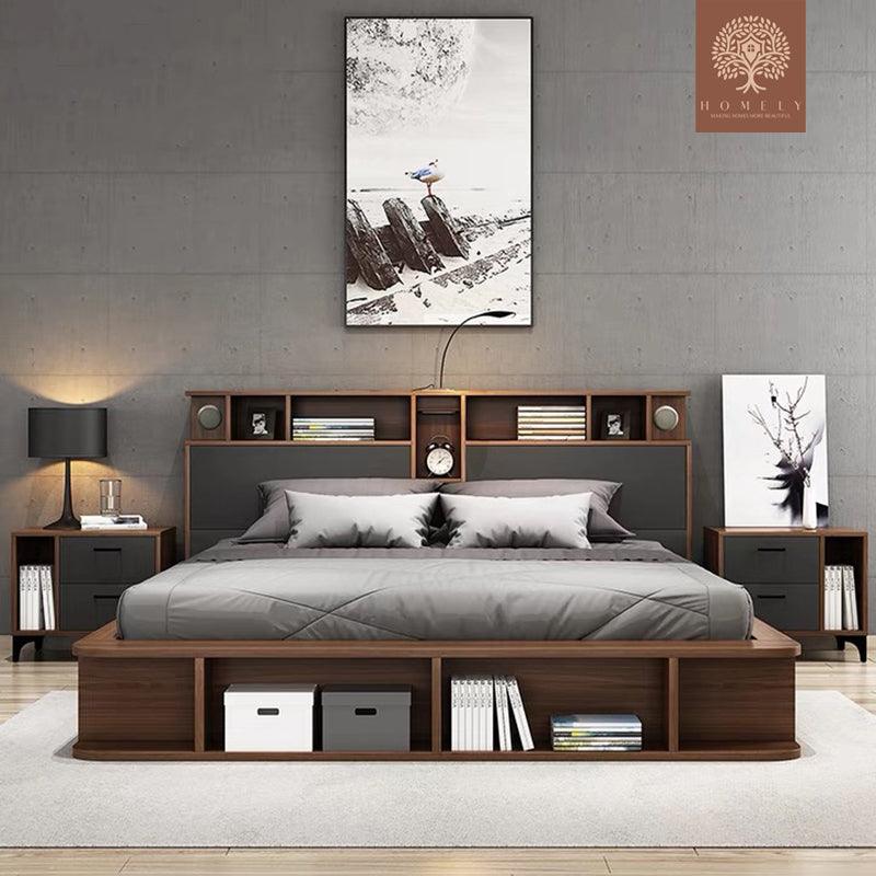 CARDENIA-ENSEMBLE DE CHAMBRE À COUCHER ULTRA-MODERNE- Homely