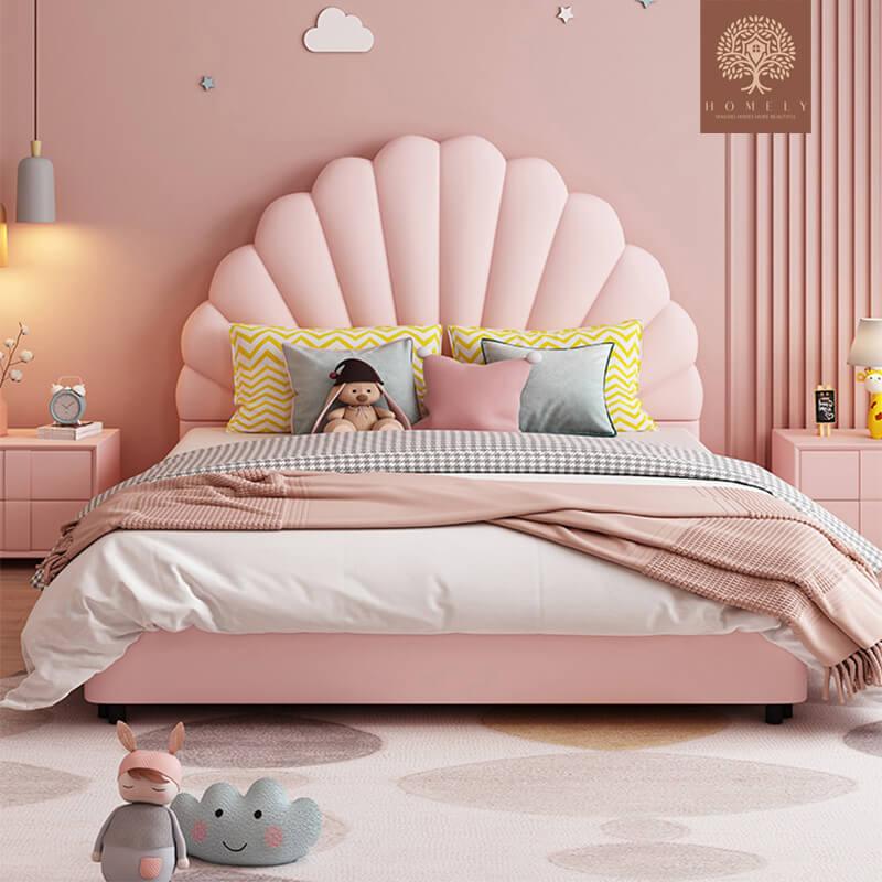 AMELIA-LIT MODERNE EN VELOURS POUR FILLE- Homely