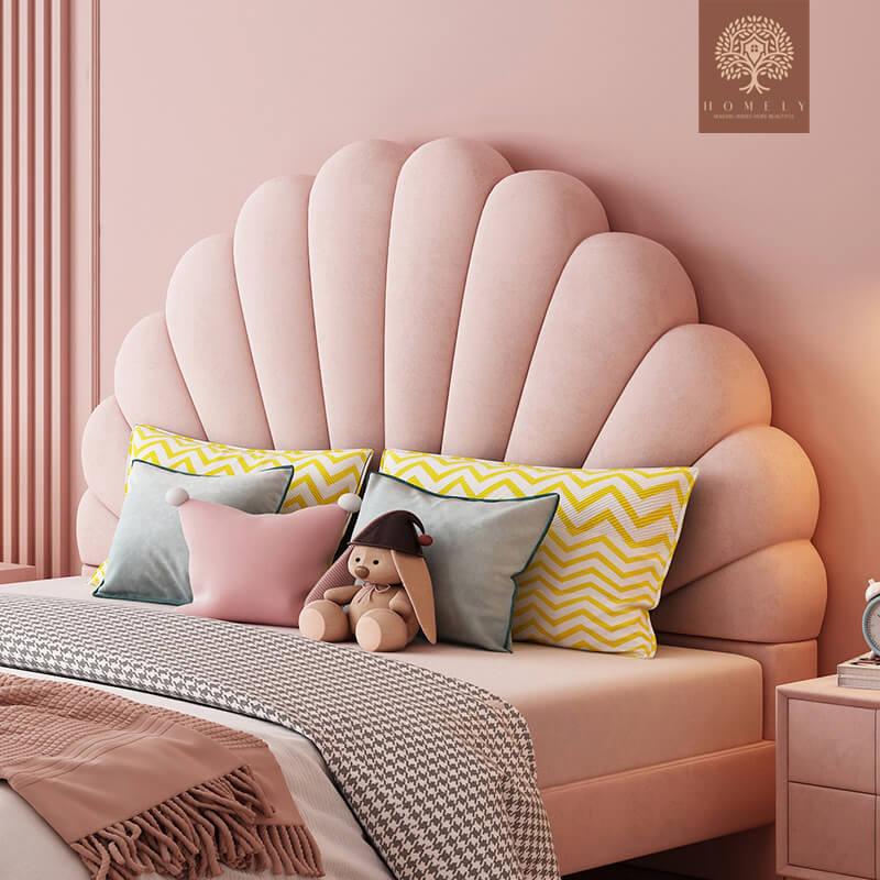 AMELIA-LIT MODERNE EN VELOURS POUR FILLE- Homely