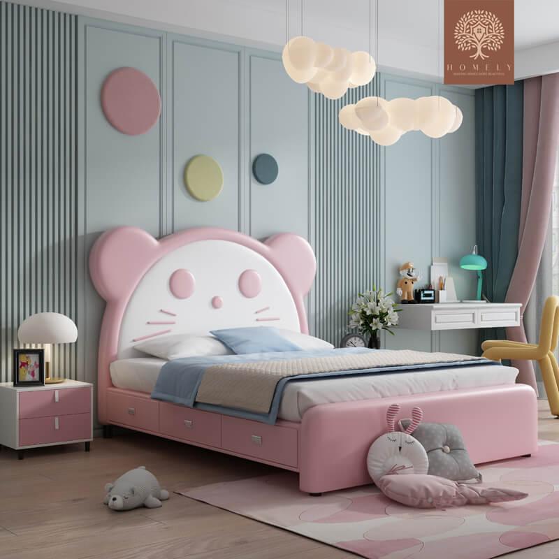 TODDLER-LIT MODERNE EN SIMILICUIR POUR GARÇON ET FILLE- Homely
