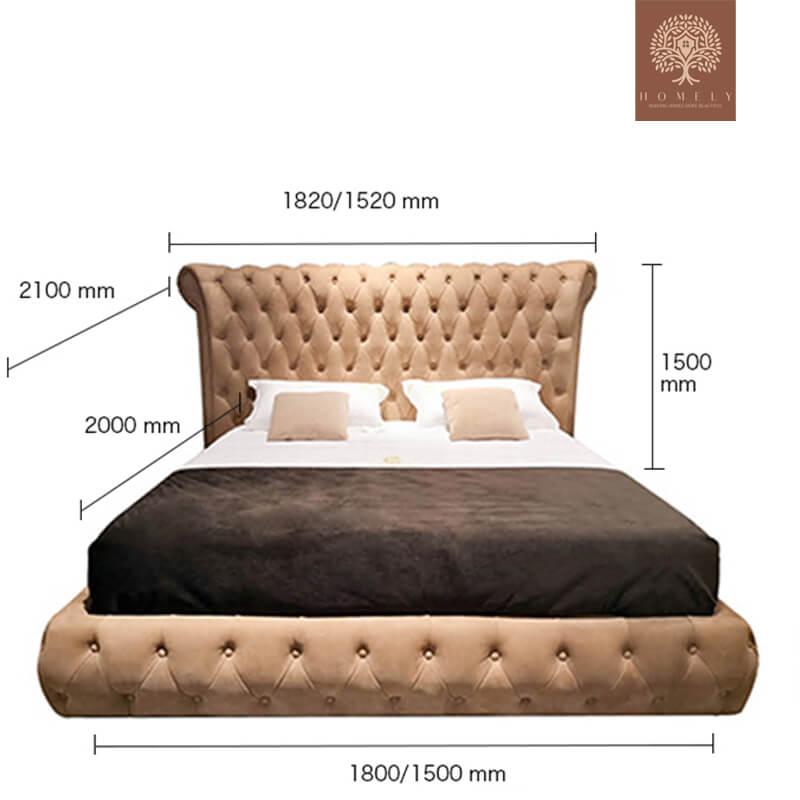 LUIGI-LIT ARTISANAL EN VELOURS- Homely