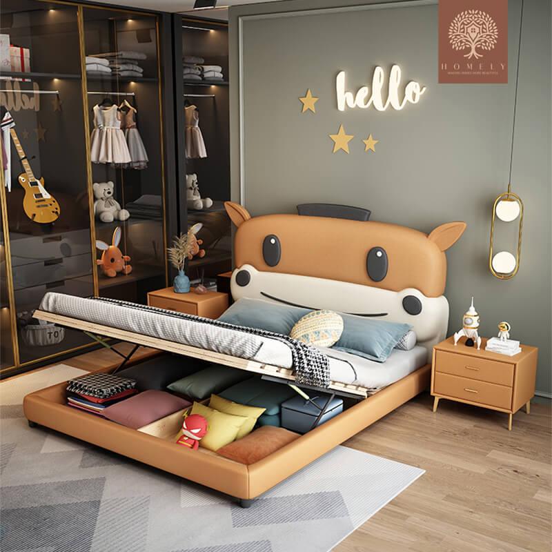 SKYLER-LIT MODERNE EN SIMILICUIR POUR GARÇON ET FILLE- Homely