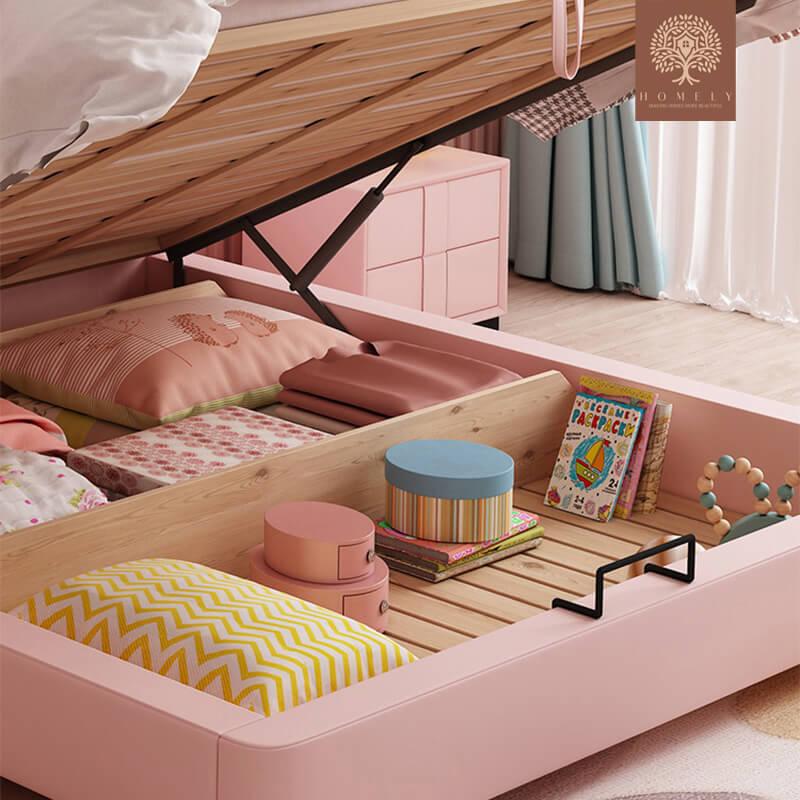 AMELIA-LIT MODERNE EN VELOURS POUR FILLE- Homely