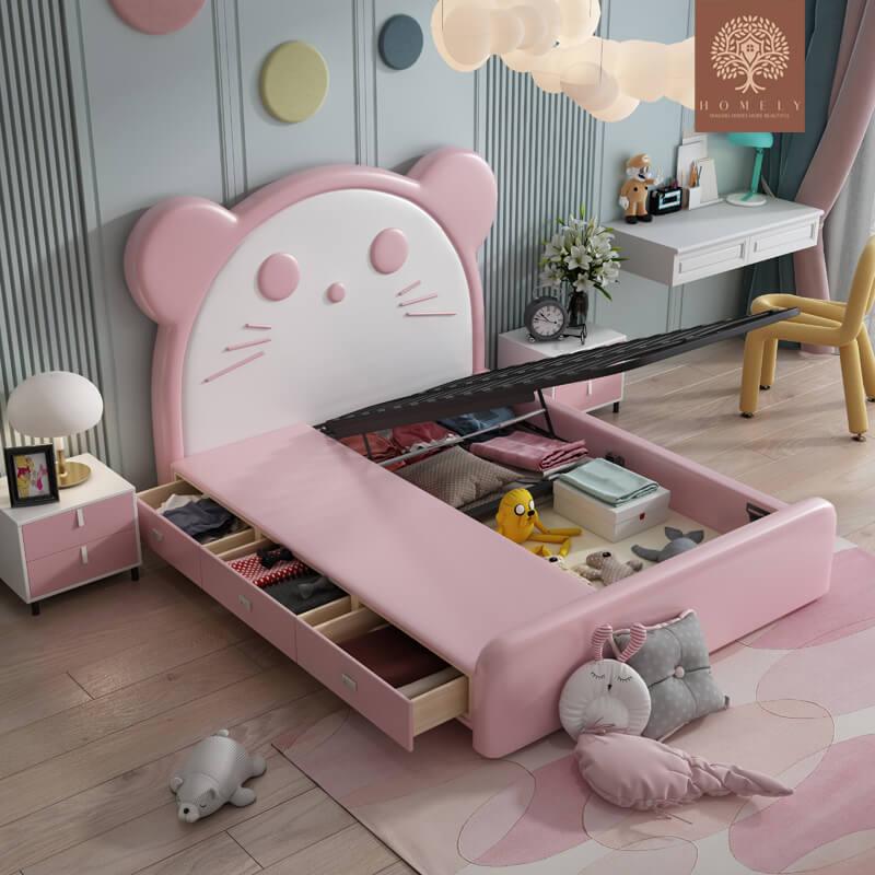 TODDLER-LIT MODERNE EN SIMILICUIR POUR GARÇON ET FILLE- Homely