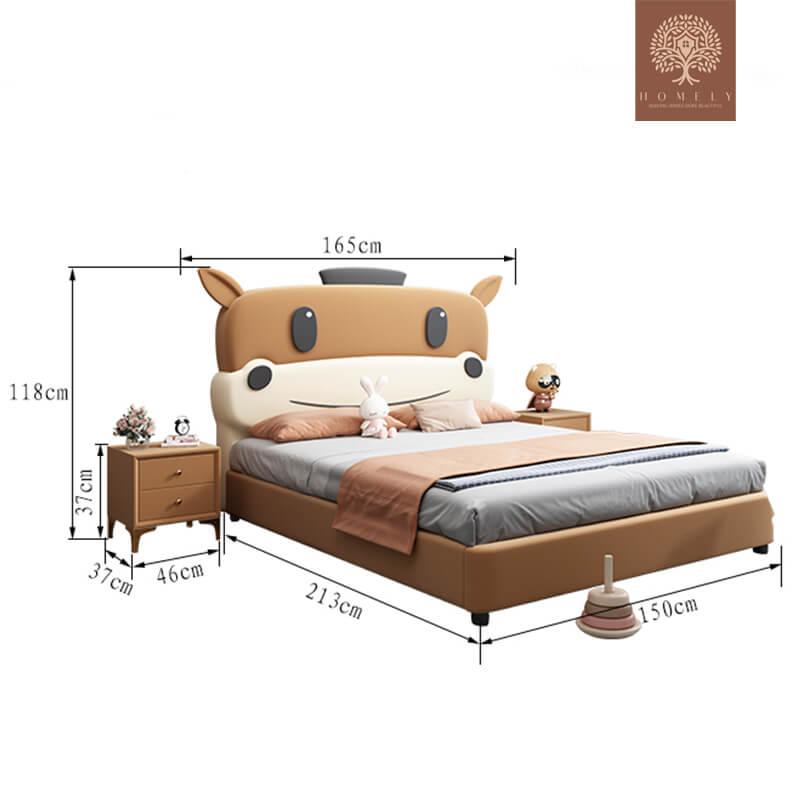 SKYLER-LIT MODERNE EN SIMILICUIR POUR GARÇON ET FILLE- Homely