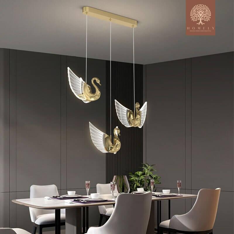 LAMPE LED LUXUEUSE SUSPENDUE EN FORME DE CYGNE - Homely