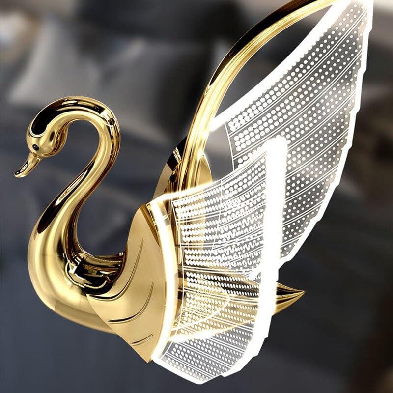 LAMPE LED LUXUEUSE SUSPENDUE EN FORME DE CYGNE - Homely