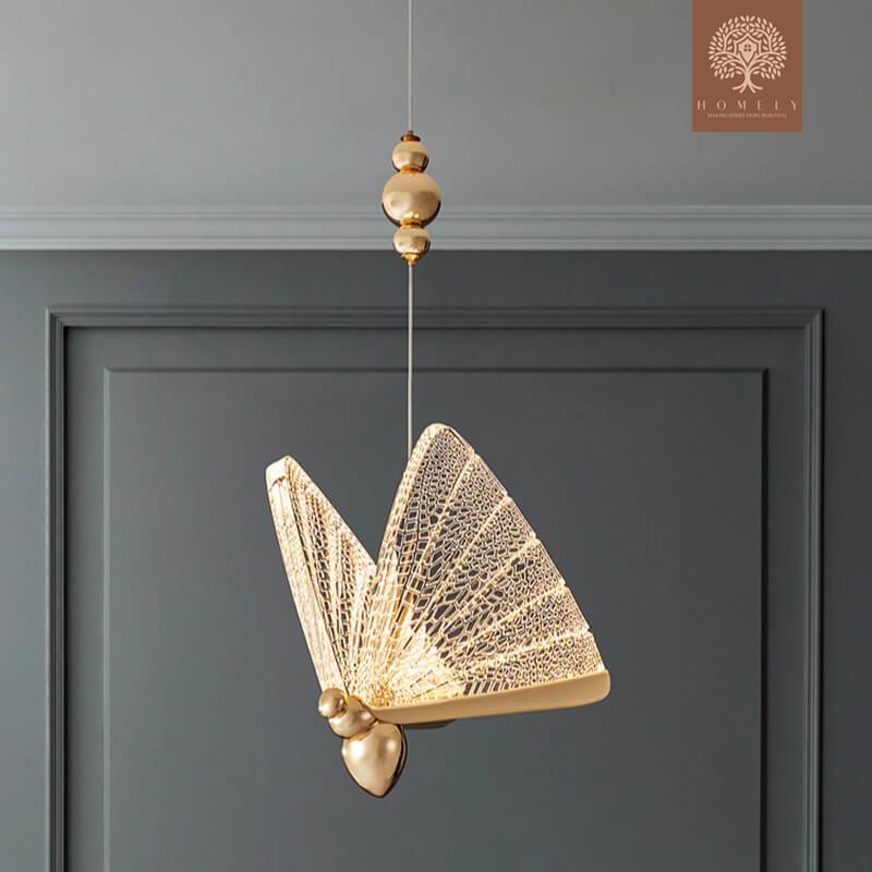 LAMPE LED LUXUEUSE SUSPENDUE EN FORME DE PAPILLON - Homely