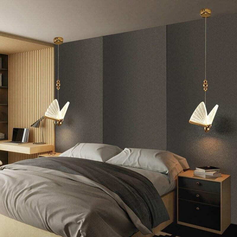 LAMPE LED LUXUEUSE SUSPENDUE EN FORME DE PAPILLON - Homely